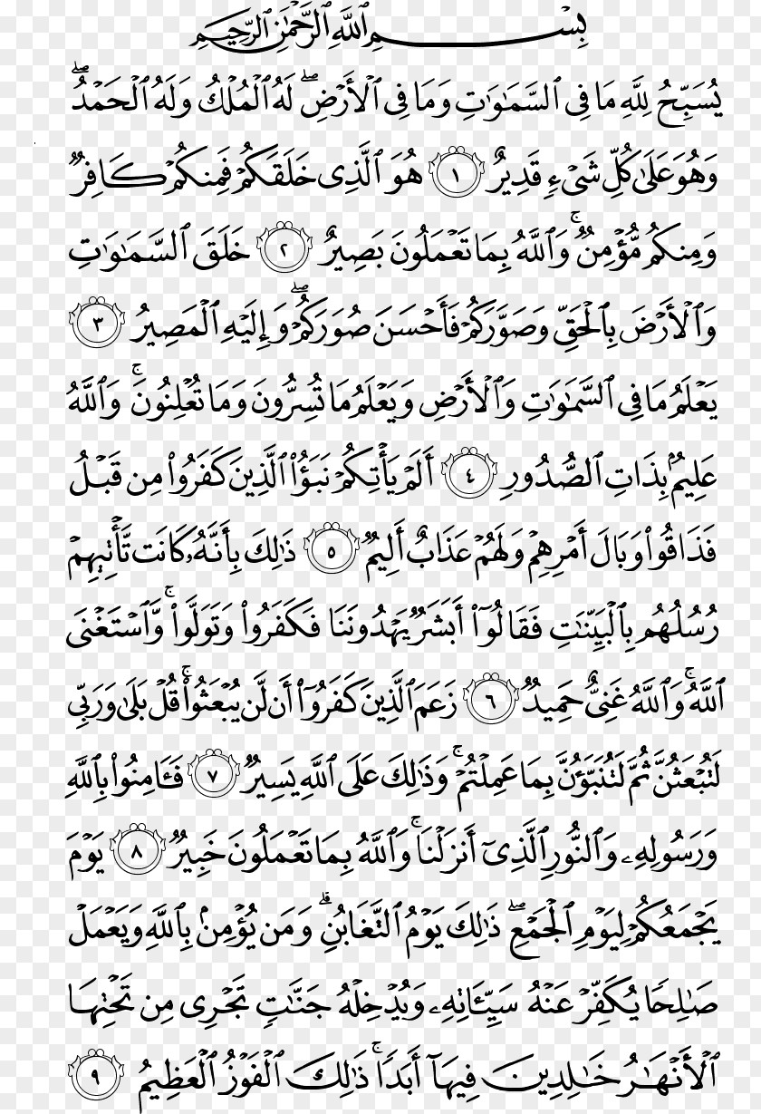 Islam Qur'an At-Taghabun Surah At-Talaq Noble Quran PNG