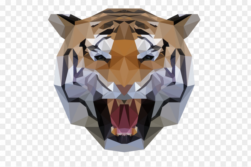 Low Poly Cat Tiger Felidae Lion Cougar PNG