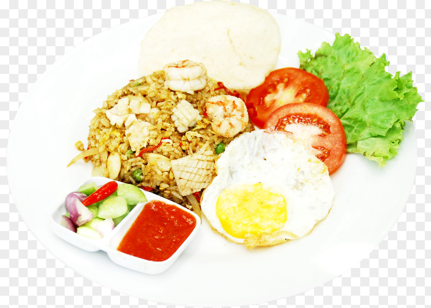 Nasi Goreng Vegetarian Cuisine Full Breakfast Pisang Food PNG