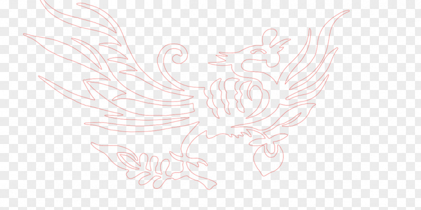 Red Phoenix Text White Illustration PNG