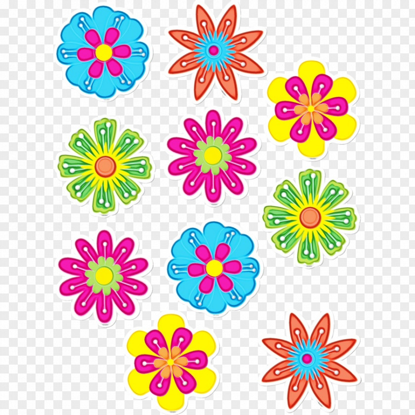 Wildflower Sticker Watercolor Flower Background PNG
