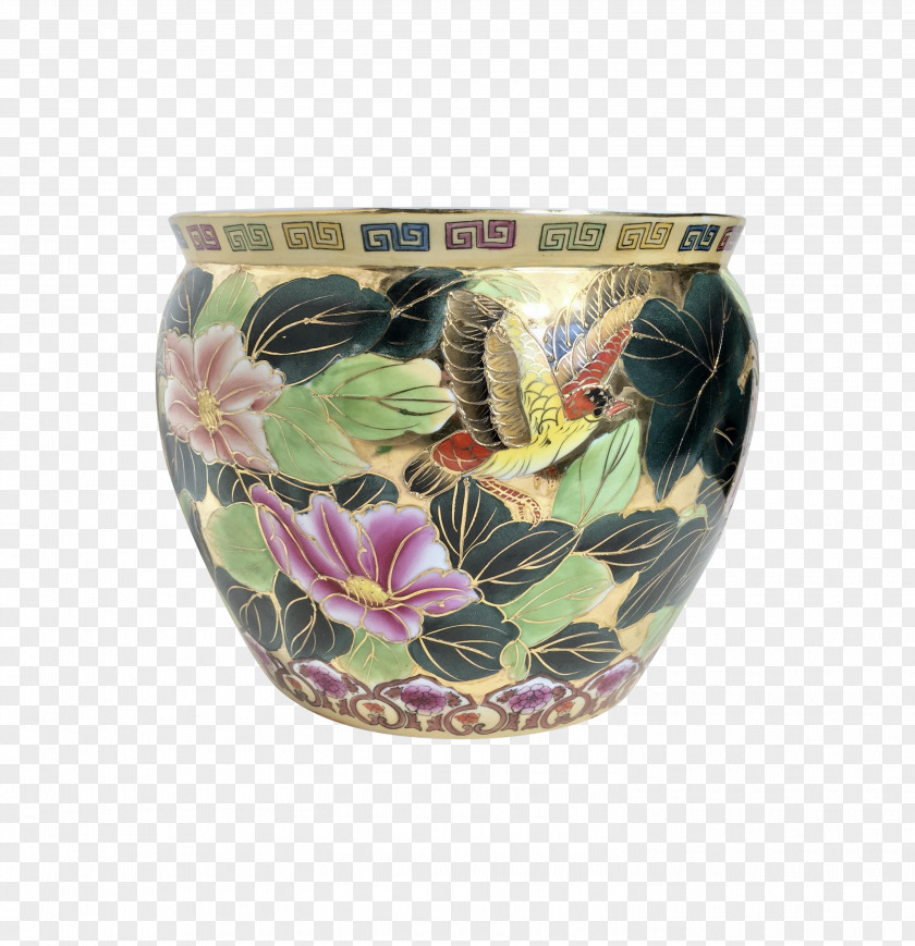 Blue And White Porcelain Bowl Vase Ceramic Chinoiserie Malabar Matthi Curry Koi PNG