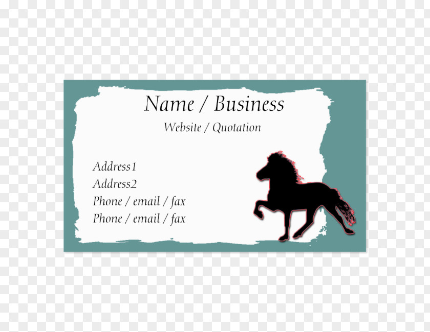 Business Card Format Icelandic Horse Cards Mammal Dog PNG