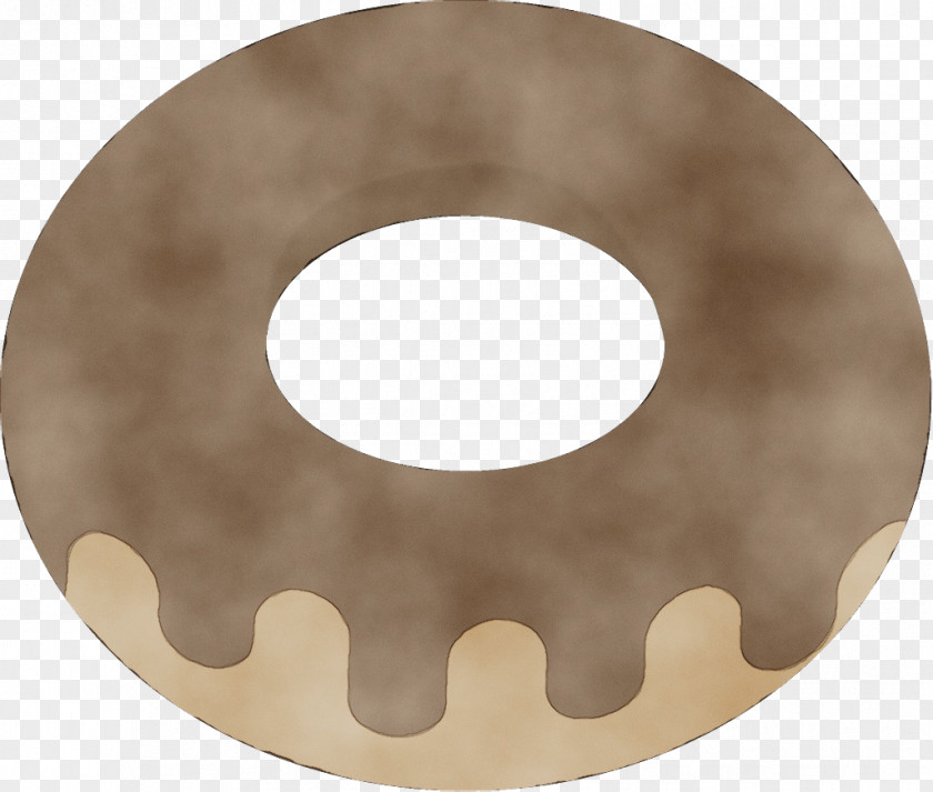 Metal Beige Circle Doughnut PNG