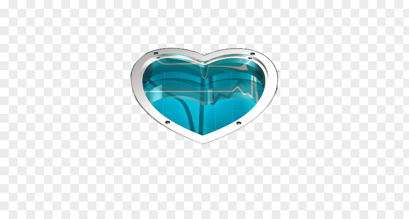 Silver Blue Heart Love Outside PNG