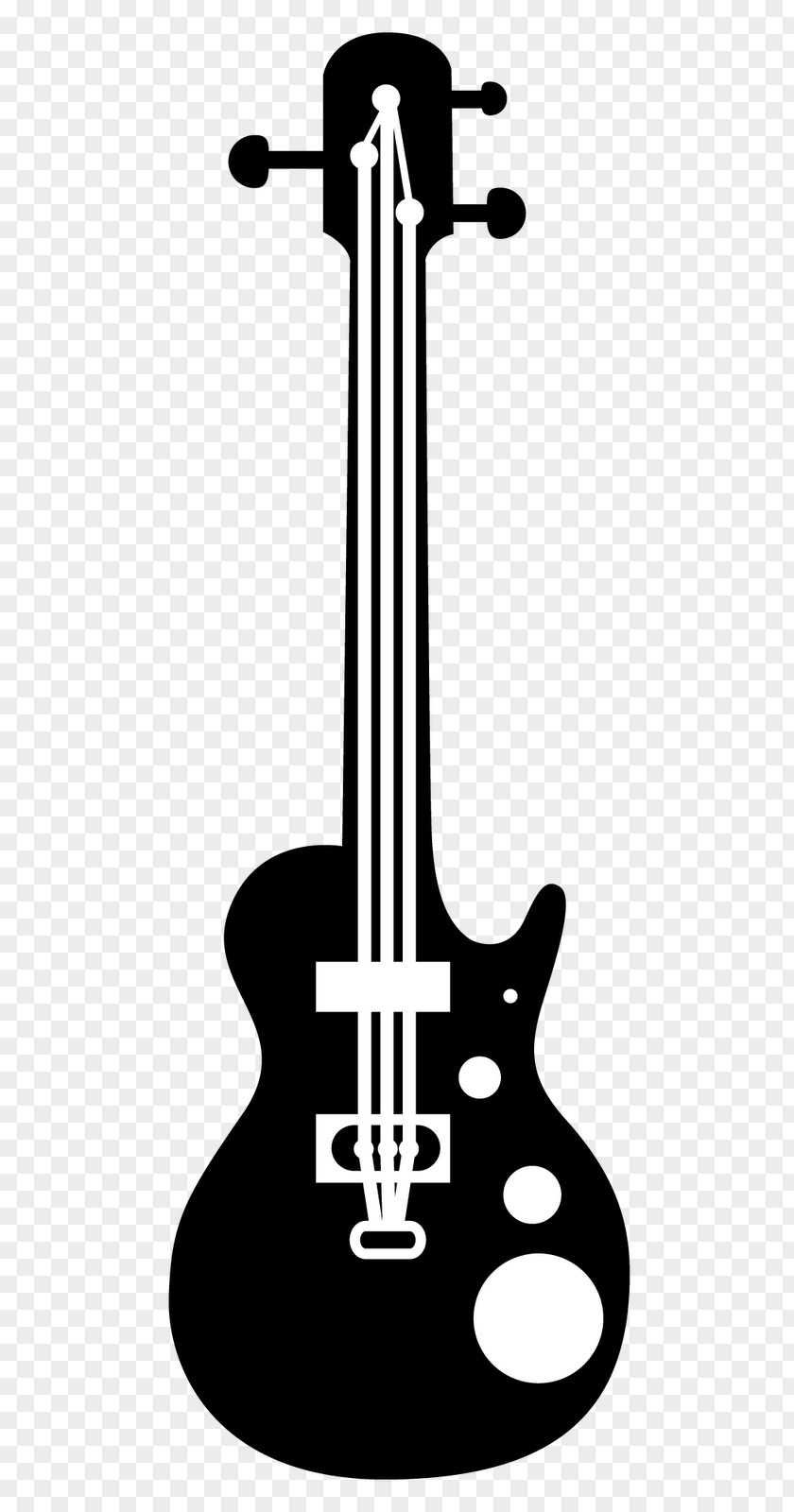 Bass Guitar Art Black And White PNG