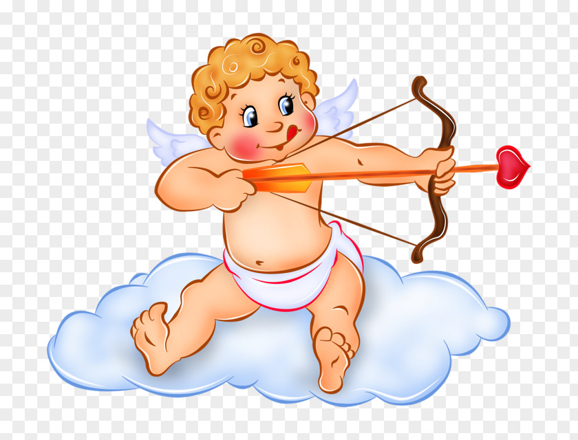 Cupid Painted Cartoon Boy Clip Art PNG