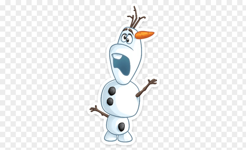 Olaf Head Frozen VK Sticker Clip Art PNG