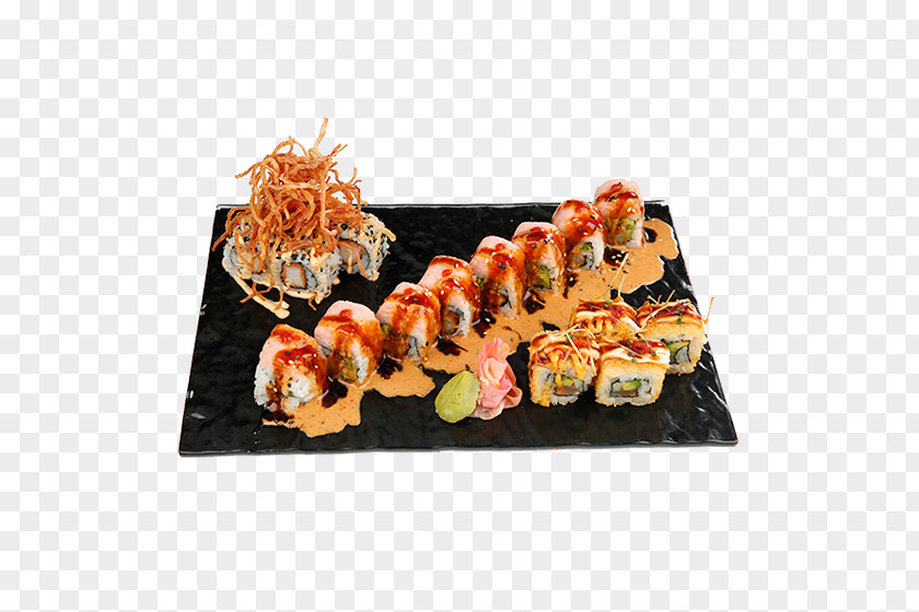 Sushi Dishes California Roll Japanese Cuisine Asian Food PNG