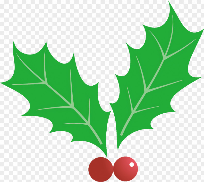 Black Maple Flower Jingle Bells Christmas PNG