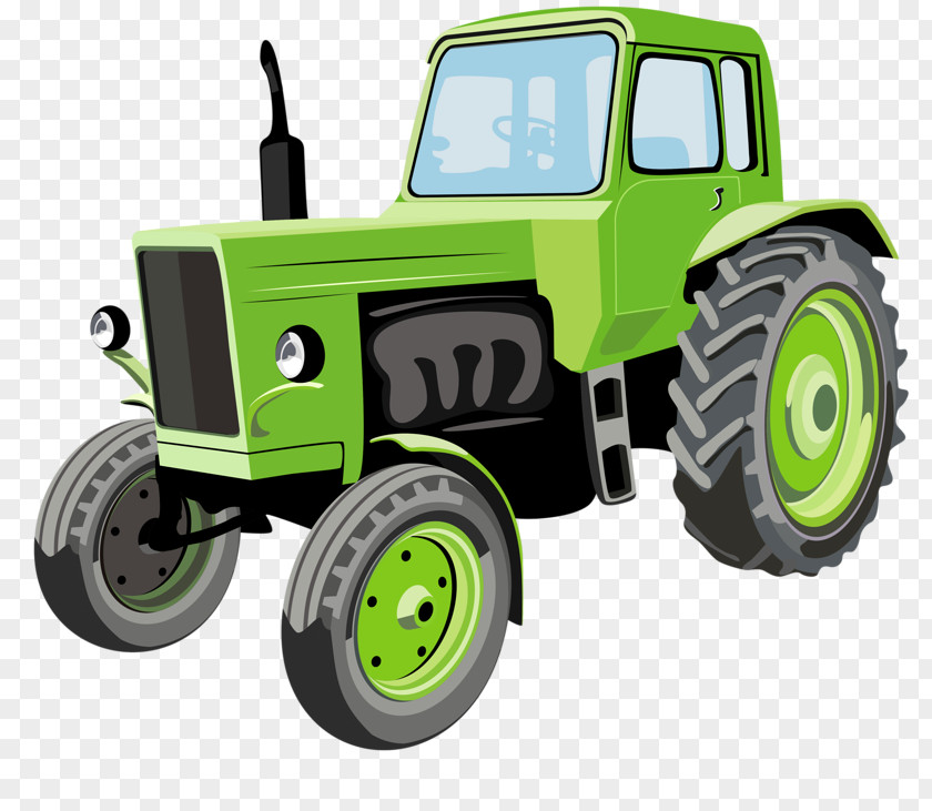Green Tractor Agriculture Cartoon John Deere PNG