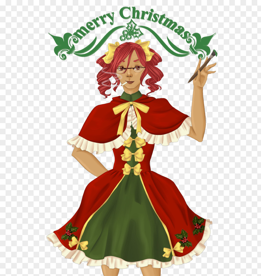 Secret Santa Christmas Ornament Tree Costume Design PNG