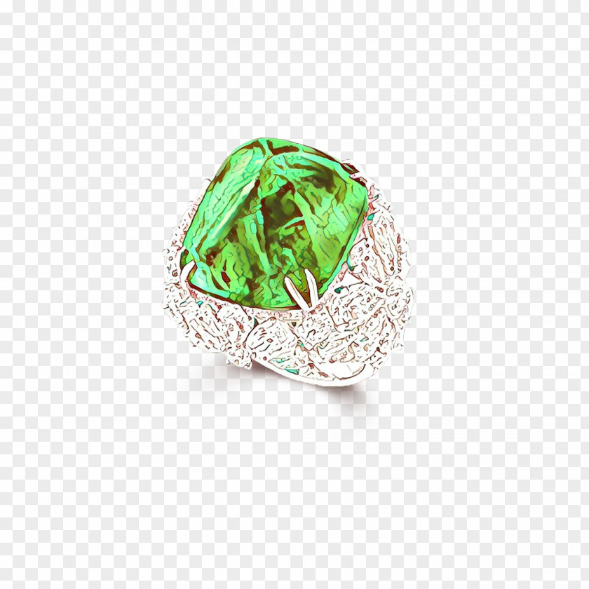 Gemstone Plant Silver Background PNG