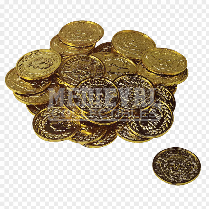Gold Figures Coin Pirate Coins Money PNG