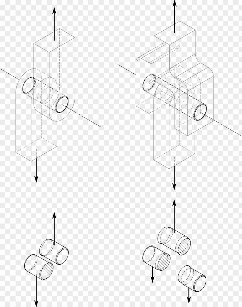 Line Cantilever Shear Stress Joint Beam PNG