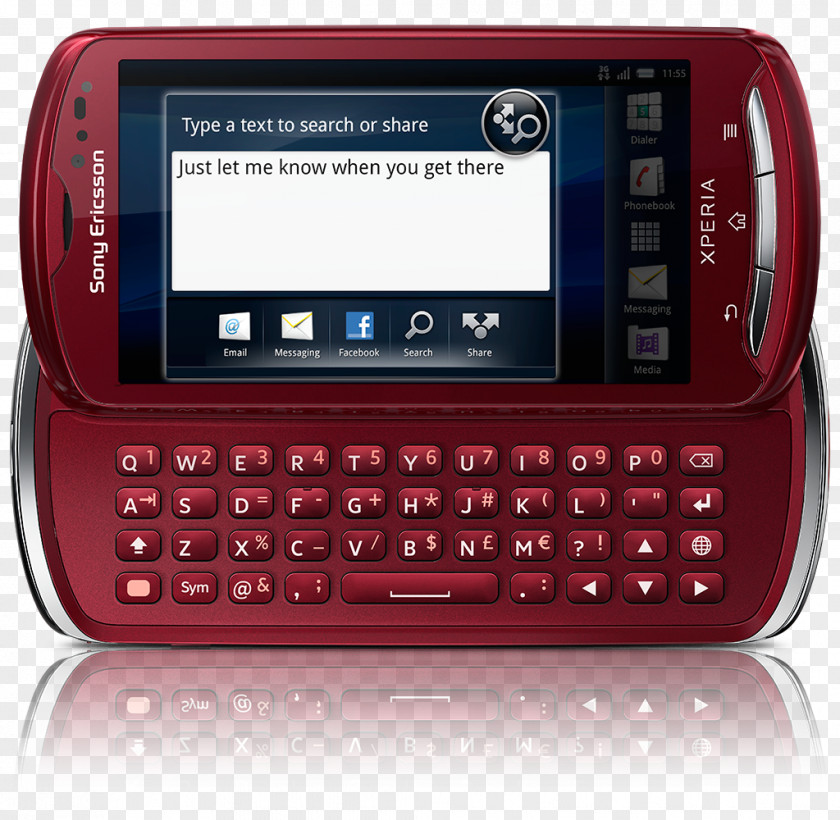 Red Android Sony Ericsson Xperia Mini Pro X10 Vivaz Mobile PNG