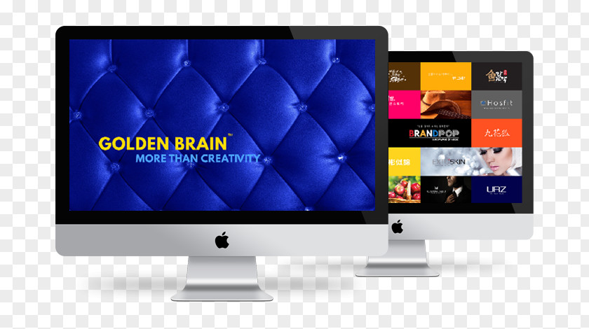 Golden Brain Computer Monitors LED-backlit LCD Marketing Multimedia GrabCAD PNG