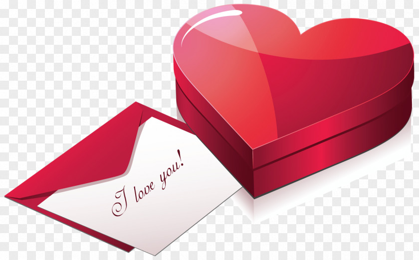 Heart Box With Letter Clipart Gift Valentine's Day Clip Art PNG