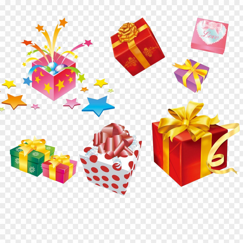 Stars And Gift Heap Gratis Computer File PNG