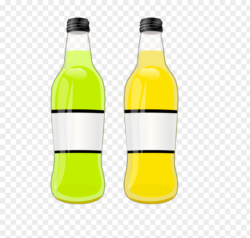 Two Bottles Cartoon Cocktail Soft Drink Carbonated Water Liqueur PNG