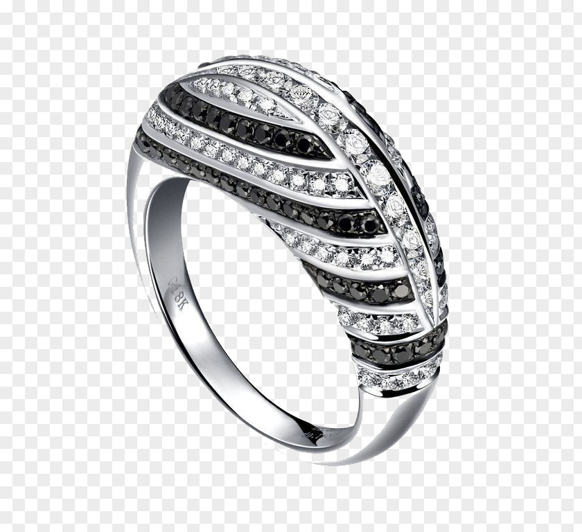 Black And White Diamond Ring Mosaics Wedding Jewellery Designer Engagement PNG