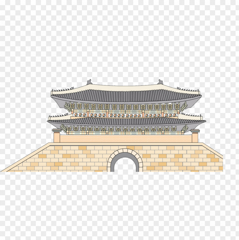 Classical City Namdaemun Architecture Facade PNG