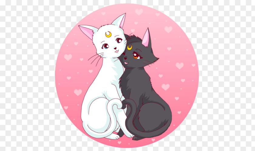 Kitten Whiskers Black Cat Luna Sailor Moon PNG
