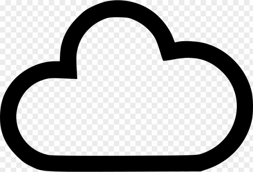 M Line Love My LifeCloud Icon Svg Clip Art Black & White PNG