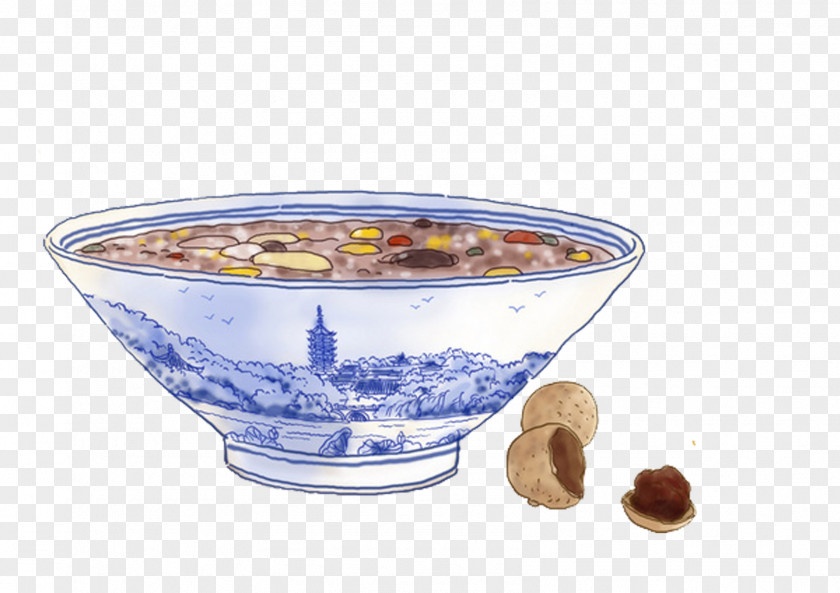 Hand-painted Rice Porridge Laba Congee Festival Traditional Chinese Holidays Layue PNG