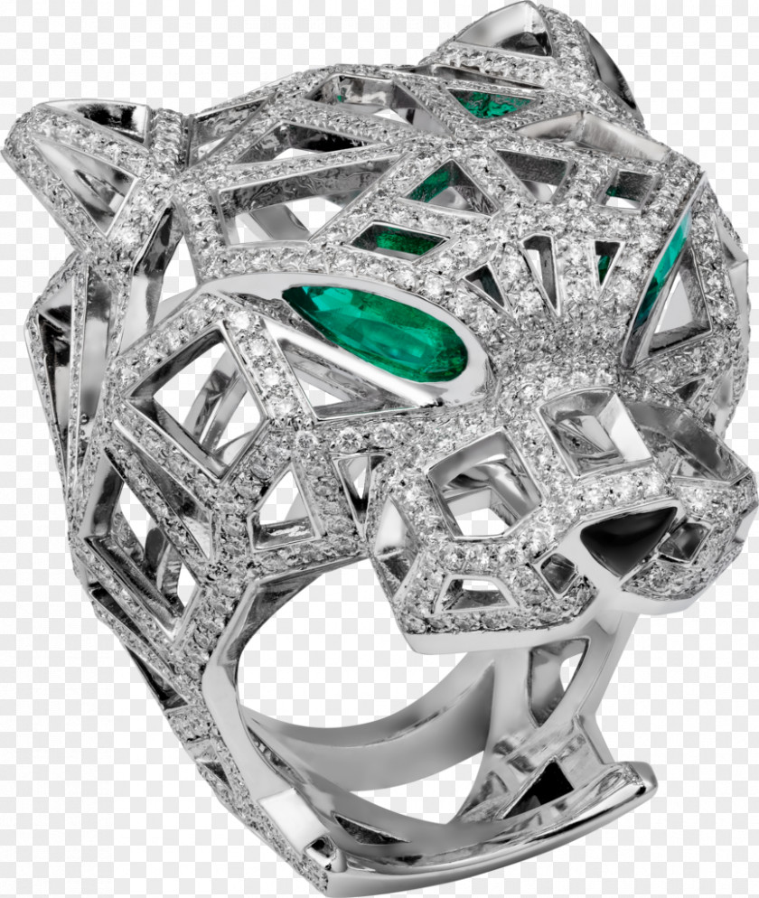 Ring Cartier Emerald Diamond Jewellery PNG