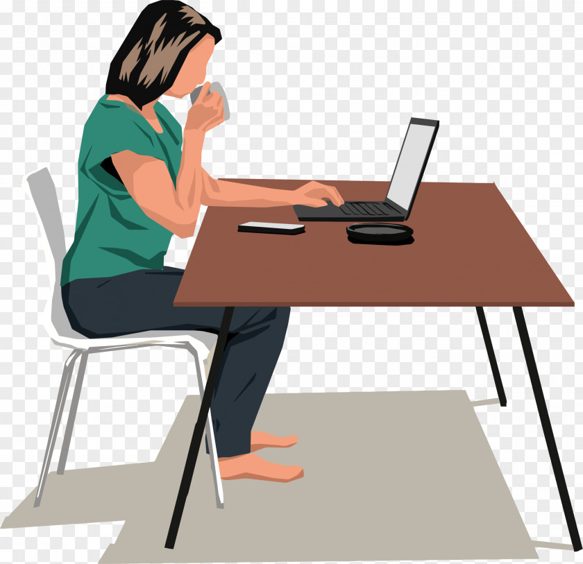 Table Clip Art Desk Openclipart Sitting PNG