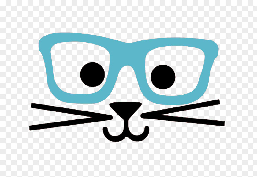 Blue Frame Cat Nose Glasses La Descarga PNG