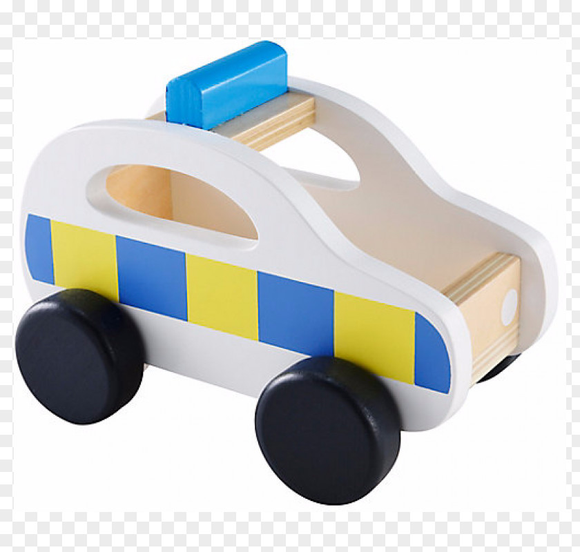 Wooden Car Toy Police PNG