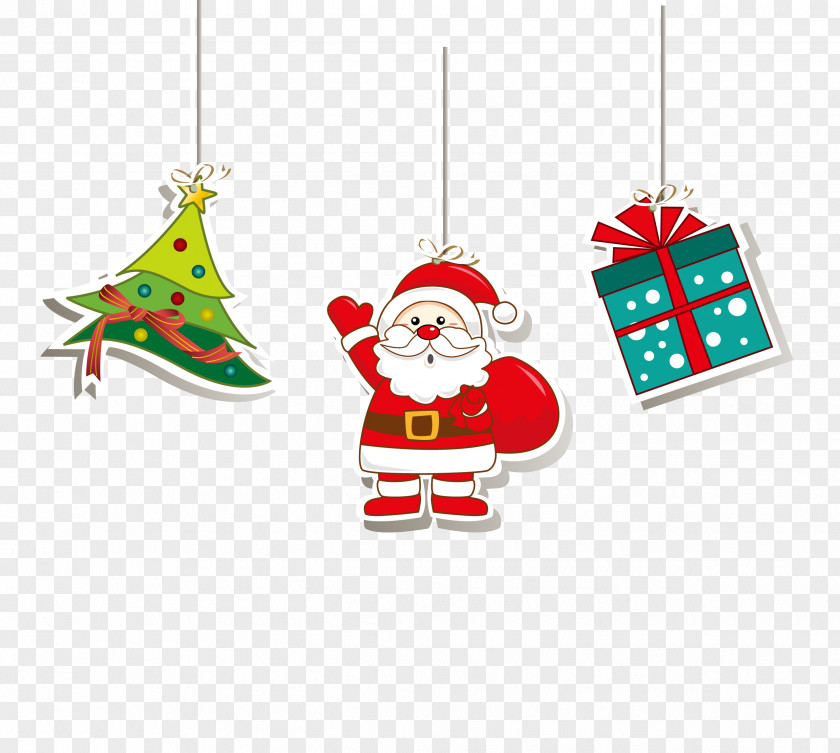 Santa Claus Christmas Gift Box Vector Tree PNG