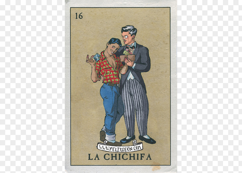 Vintage Card Lotería Playing Queer Lottery PNG