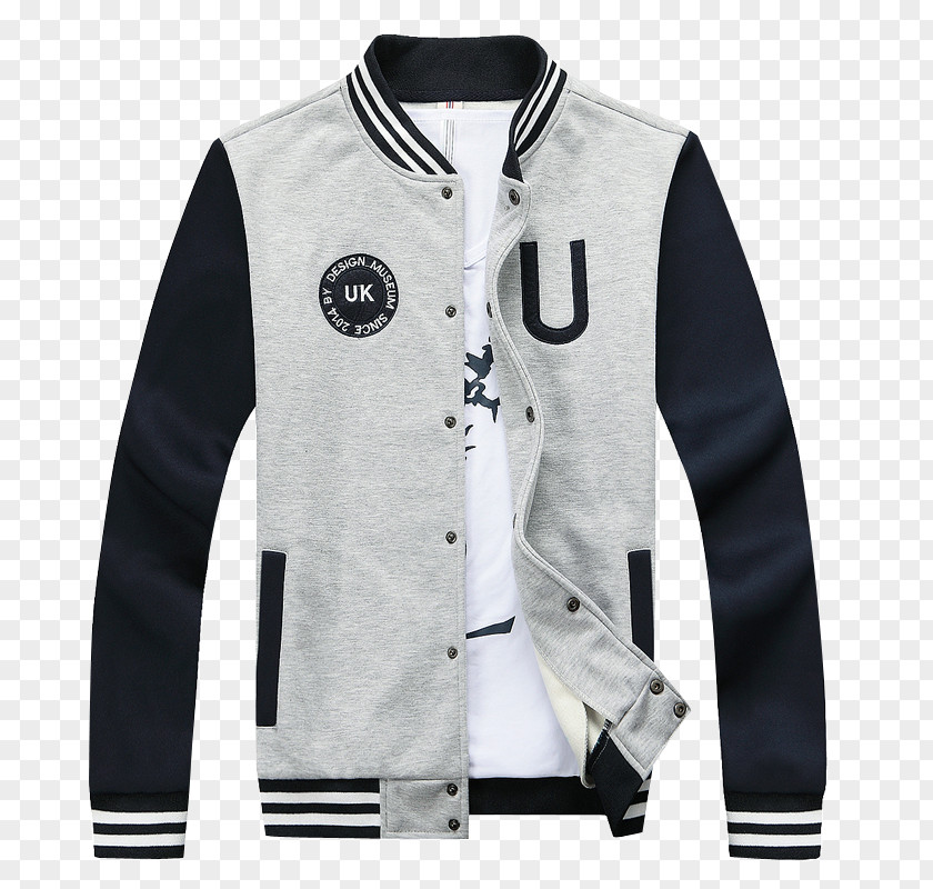 Baseball Uniform Cardigan Hoodie Flight Jacket Fashion Coat PNG