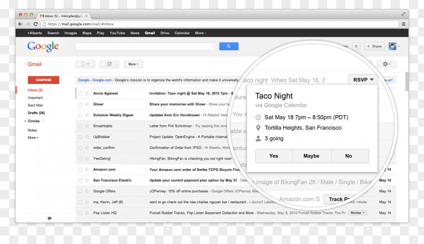 Send Email Button Inbox By Gmail Google I/O PNG