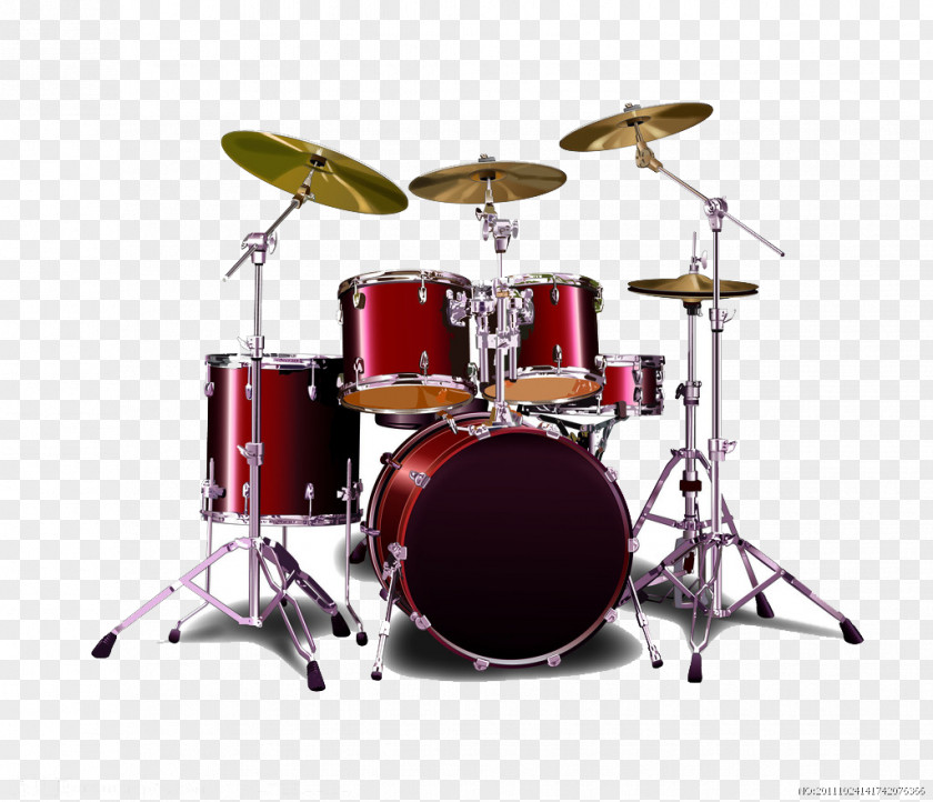 Red Drum Sticker Bass Decal Drums PNG