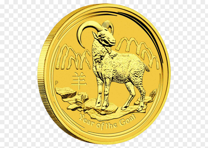 Gold Perth Mint Royal Australian Lunar Series Coin PNG
