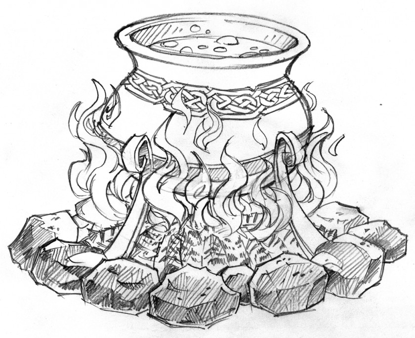 Cauldron Drawing Witchcraft Coloring Book Clip Art PNG
