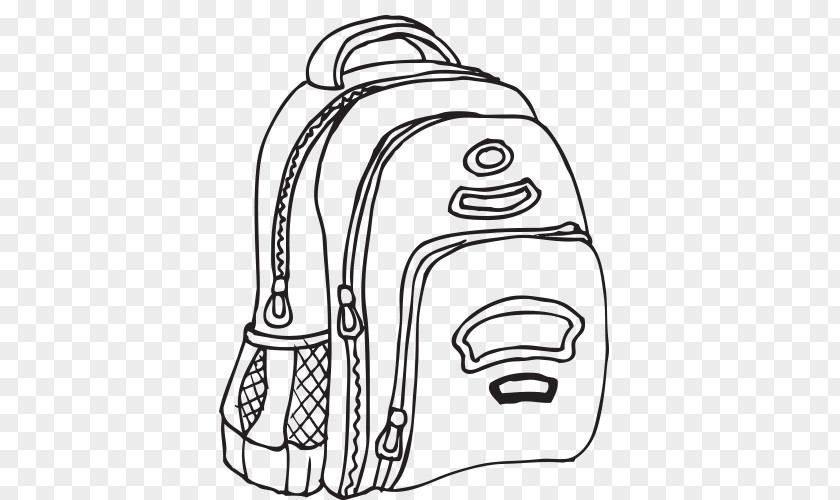 Learning Materials,desk,Learn,textbook,school Bag,pen,Line Drawing Effect Satchel Cartoon PNG