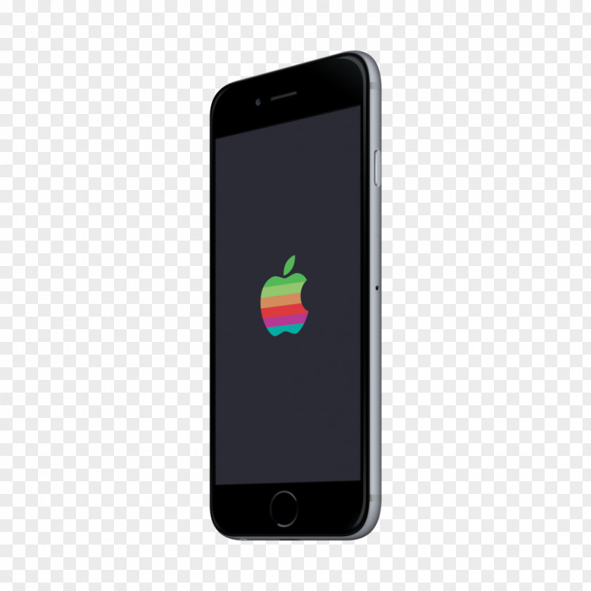 Retro Apple Logo IPhone X Feature Phone Smartphone Iridescence Rainbow Mobile Phones PNG