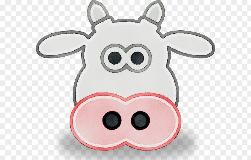 Smile Head Cartoon Pink Nose Snout PNG