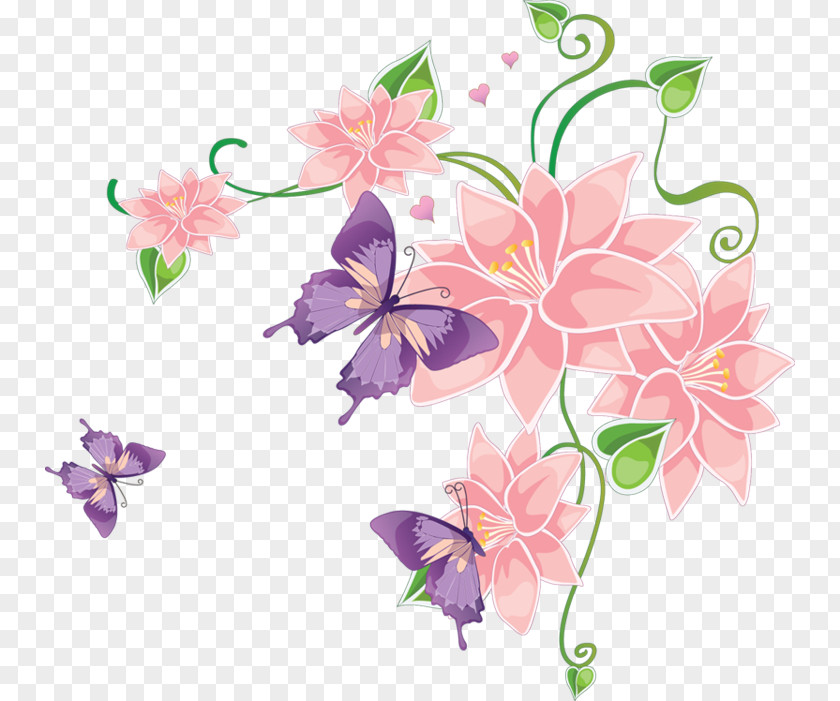 U Butterfly Flower Lilium PNG