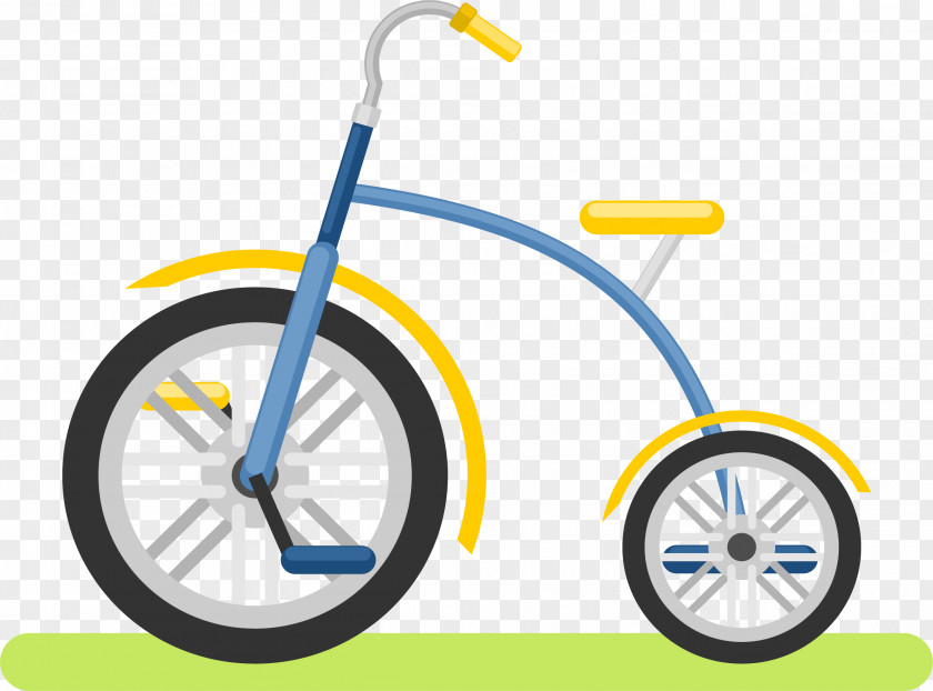 Yellow Bike Bicycle Wheel Euclidean Vector PNG