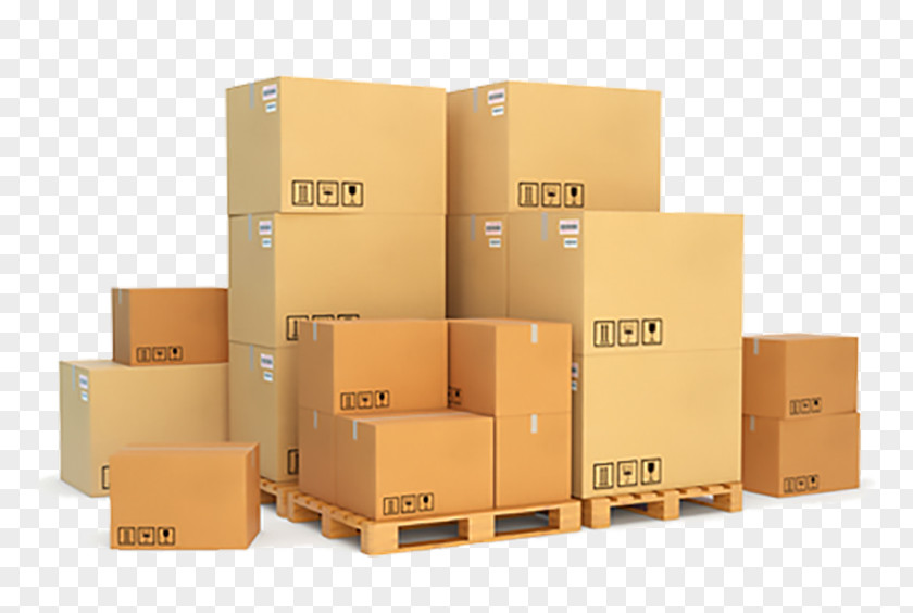 Box Pallet Cardboard Transport Cargo PNG