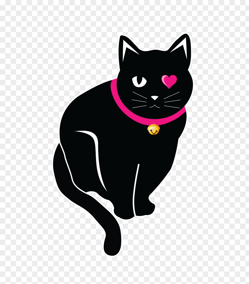 Love Each Other Black Cat Domestic Short-haired Whiskers Shower Curtain PNG