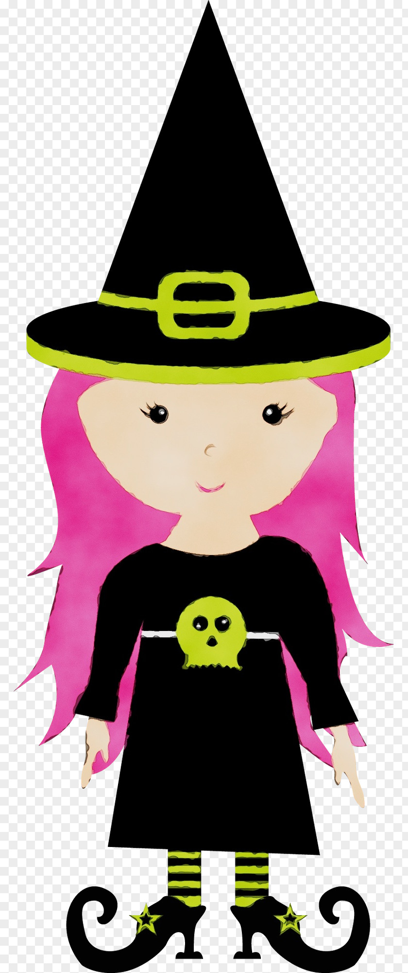 Magenta Costume Halloween Witch Hat PNG