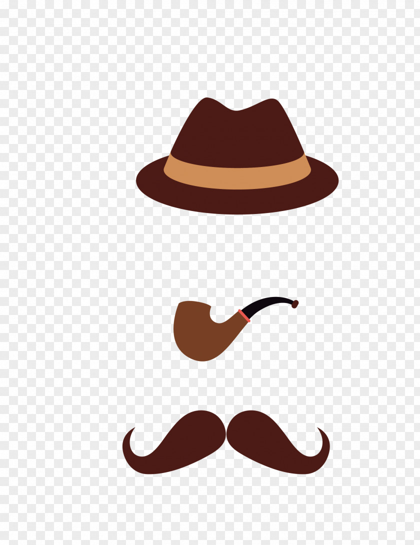 Vector Black Male Object Hat Pipe Beard Euclidean Computer File PNG
