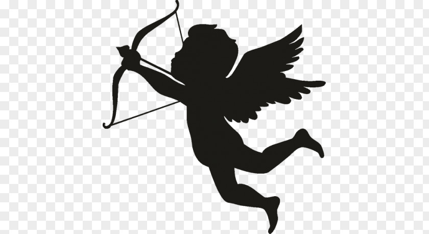 Cupid Silhouette Clip Art PNG
